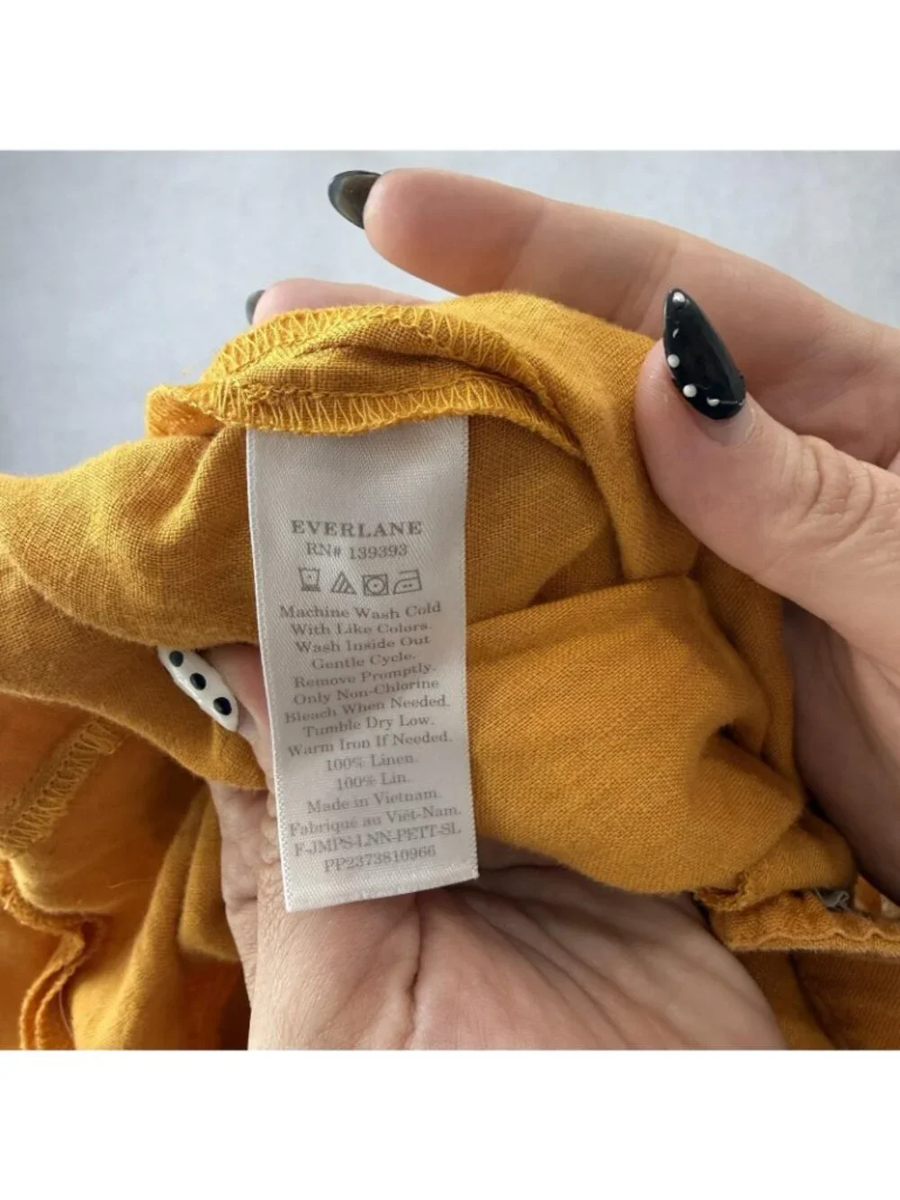 Everlane Jumpsuit Womens 00P Yellow Linen Square Neck Adjustable Straps Casual